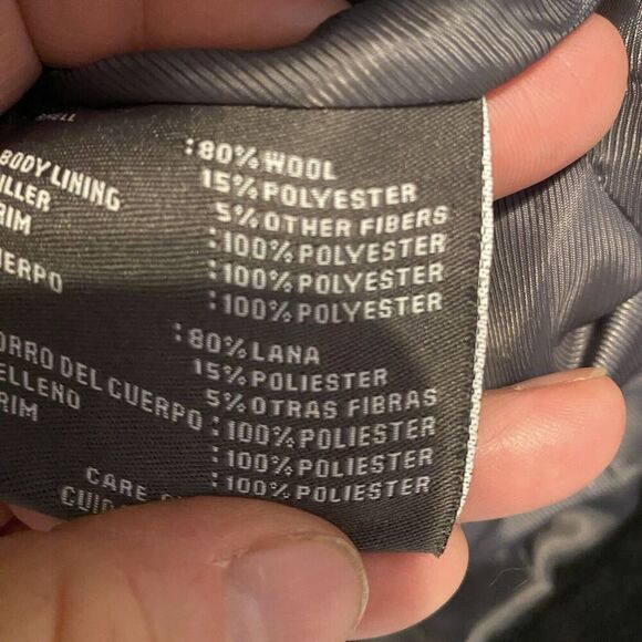 Kenneth Cole Reaction Wool Blend Jacket Full Zip Double Pockets Coat XL Black - Picture 3 of 7